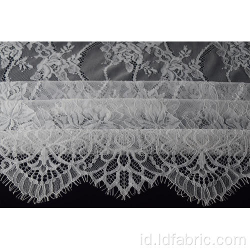 100% Nylon Panel Lace Fabric Untuk Bridal